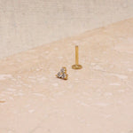 Load image into Gallery viewer, Single Trio Gold Labret Stud Earring
