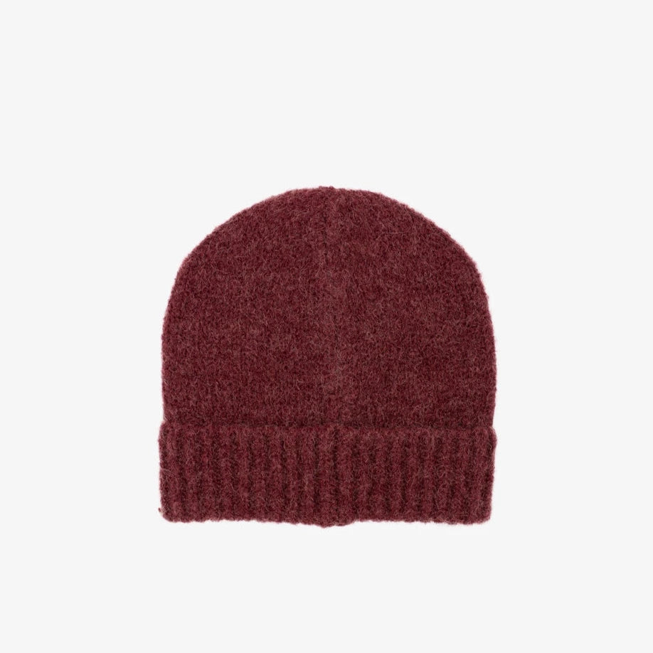 Mohair Beanie - Burgundy