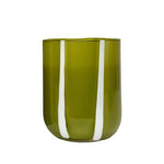 Load image into Gallery viewer, Atina Drinking Glass - olive &amp; white stripe
