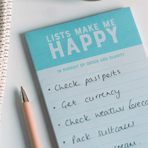 Lists Make Me Happy Notepad