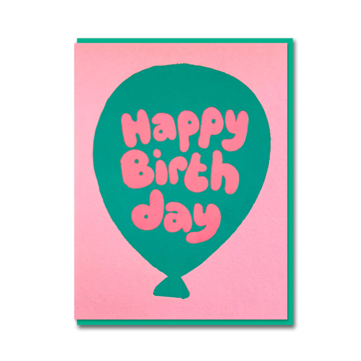 Green Balloon Birthday Card