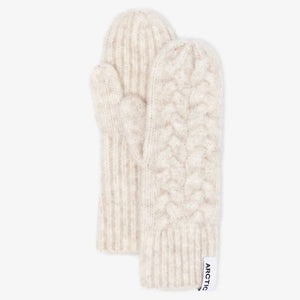 Mohair Merino Wool Mittens - Arctic White