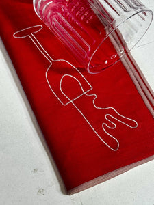 Wine Glass Napkin Pair