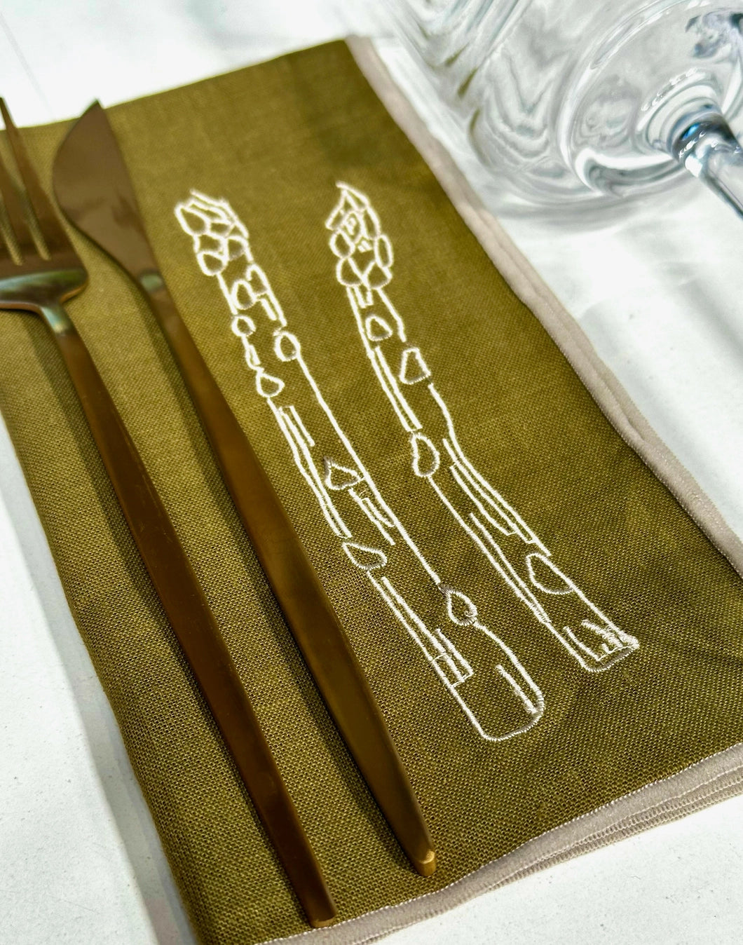 Asparagus Napkin Pair