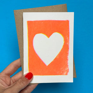 Orange Heart Card