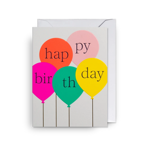 Happy Birthday Balloons Mini Card