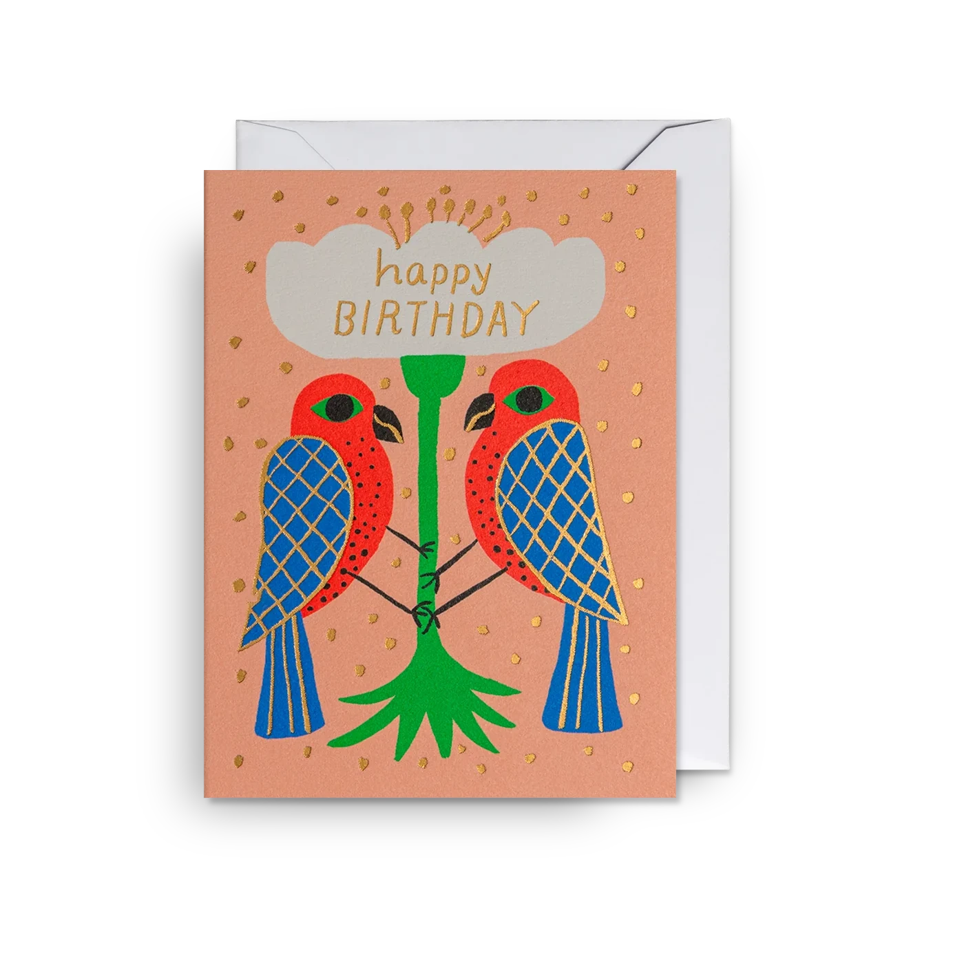 Happy Birthday Illustrated Birds Mini Card