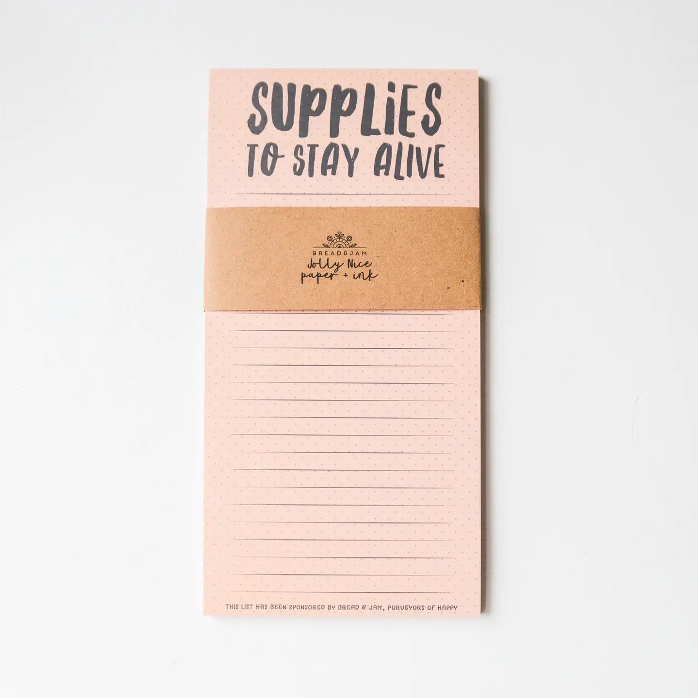 Supplies To Stay Alive Notepad