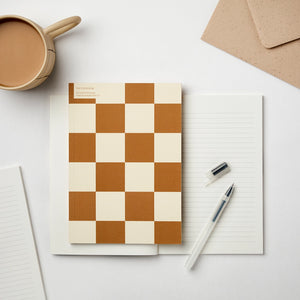 Checkerboard Notebook - ochre