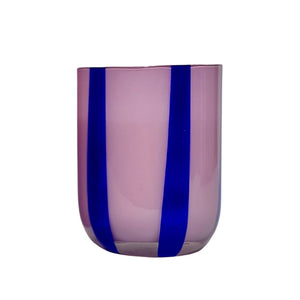 Atina Drinking Glass - navy & lilac