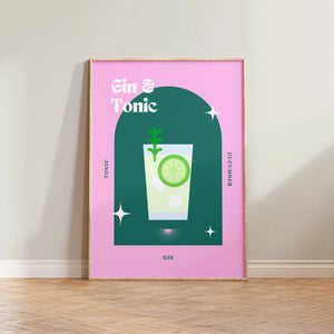 Retro Gin & Tonic Print