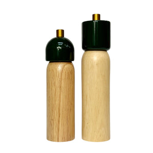 Salt & Pepper Grinder - green & gold