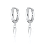 Load image into Gallery viewer, Claw Charm Hoop Earring - silver
