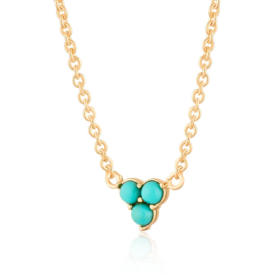 Turquoise Trinity Charm Necklace