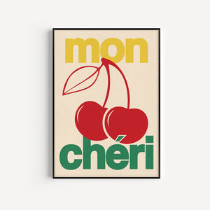 'Mon Cheri' Large Graphic Print