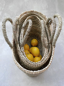 Oval Open Weave Basket - small / medium / large