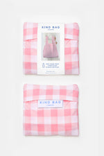 Load image into Gallery viewer, Gingham Bubblegum Pink Reusable Bag - medium
