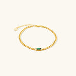 Load image into Gallery viewer, Emerald Curb Bracelet
