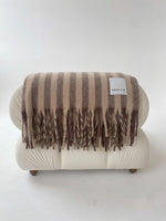 Load image into Gallery viewer, Wool Stripe Throw - burnt umber stripe
