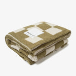 Load image into Gallery viewer, The Teddy Throw - 100% recycled - khaki check
