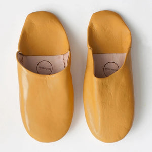 Moroccan Babouche Slippers - Ochre