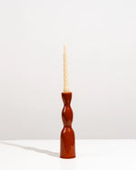 Load image into Gallery viewer, Tall Wave Candle Holder - terracotta
