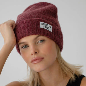 Mohair Beanie - Burgundy