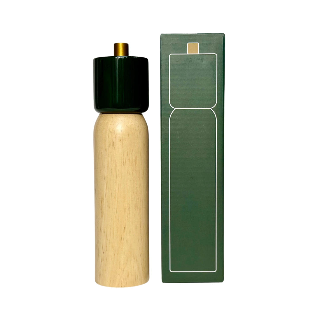 Salt & Pepper Grinder - green & gold