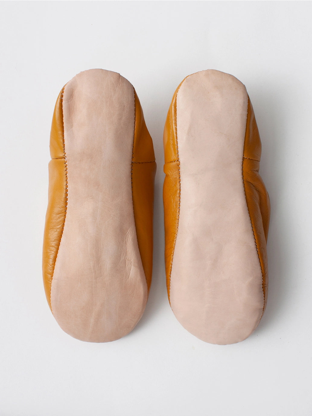 Moroccan Babouche Slippers - Ochre