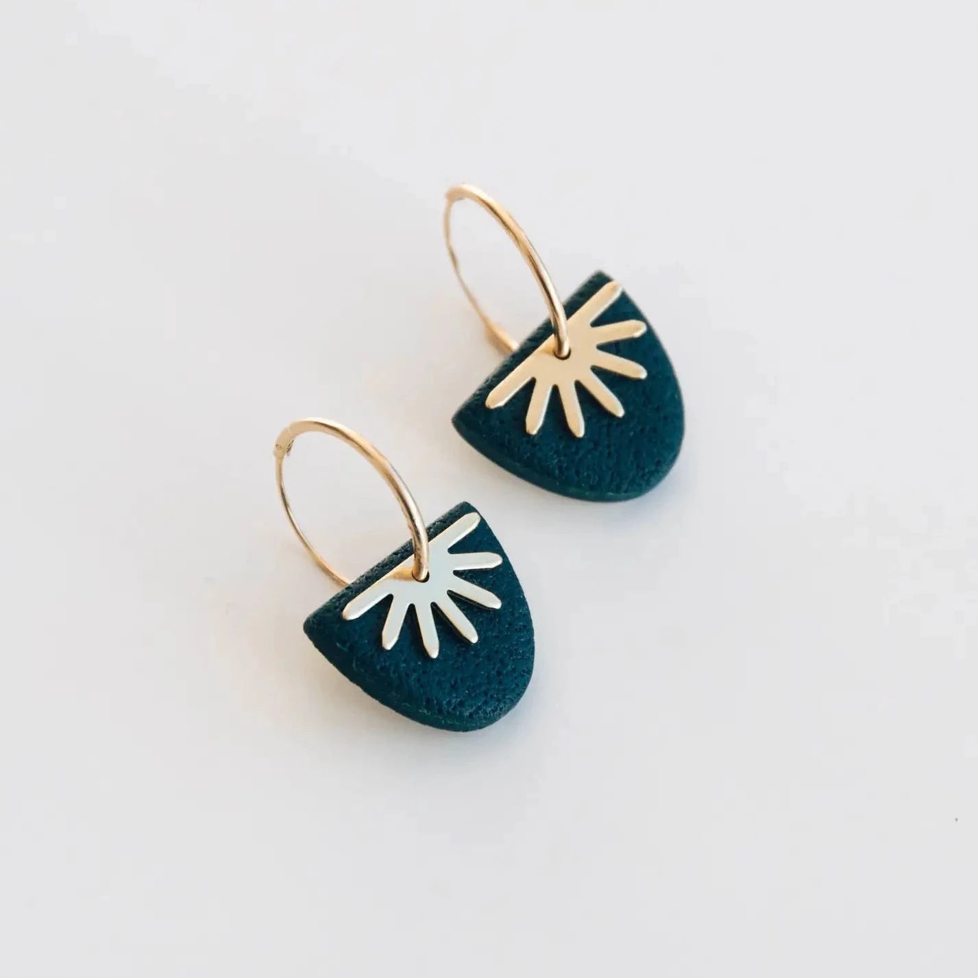 Sun Ray Hoops - deep teal