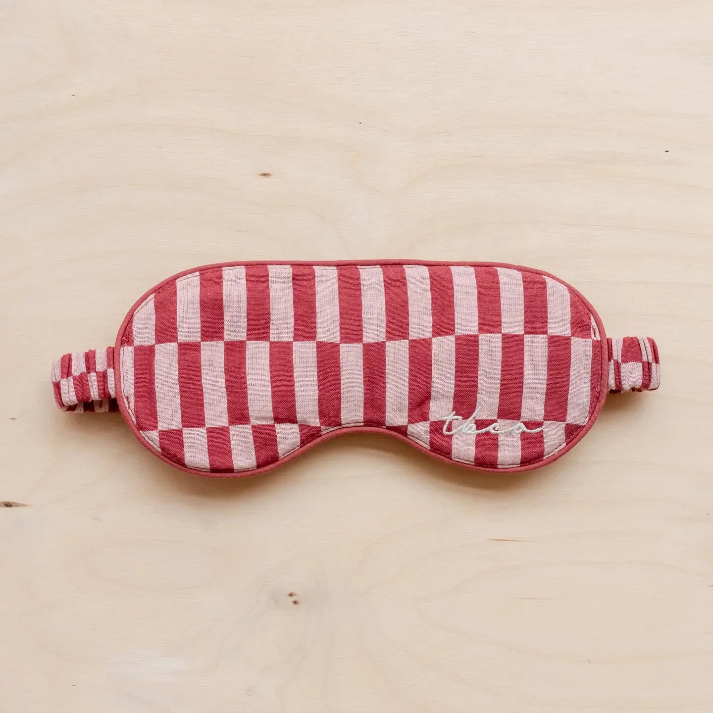 Rose Checkerboard Cotton Eye Mask