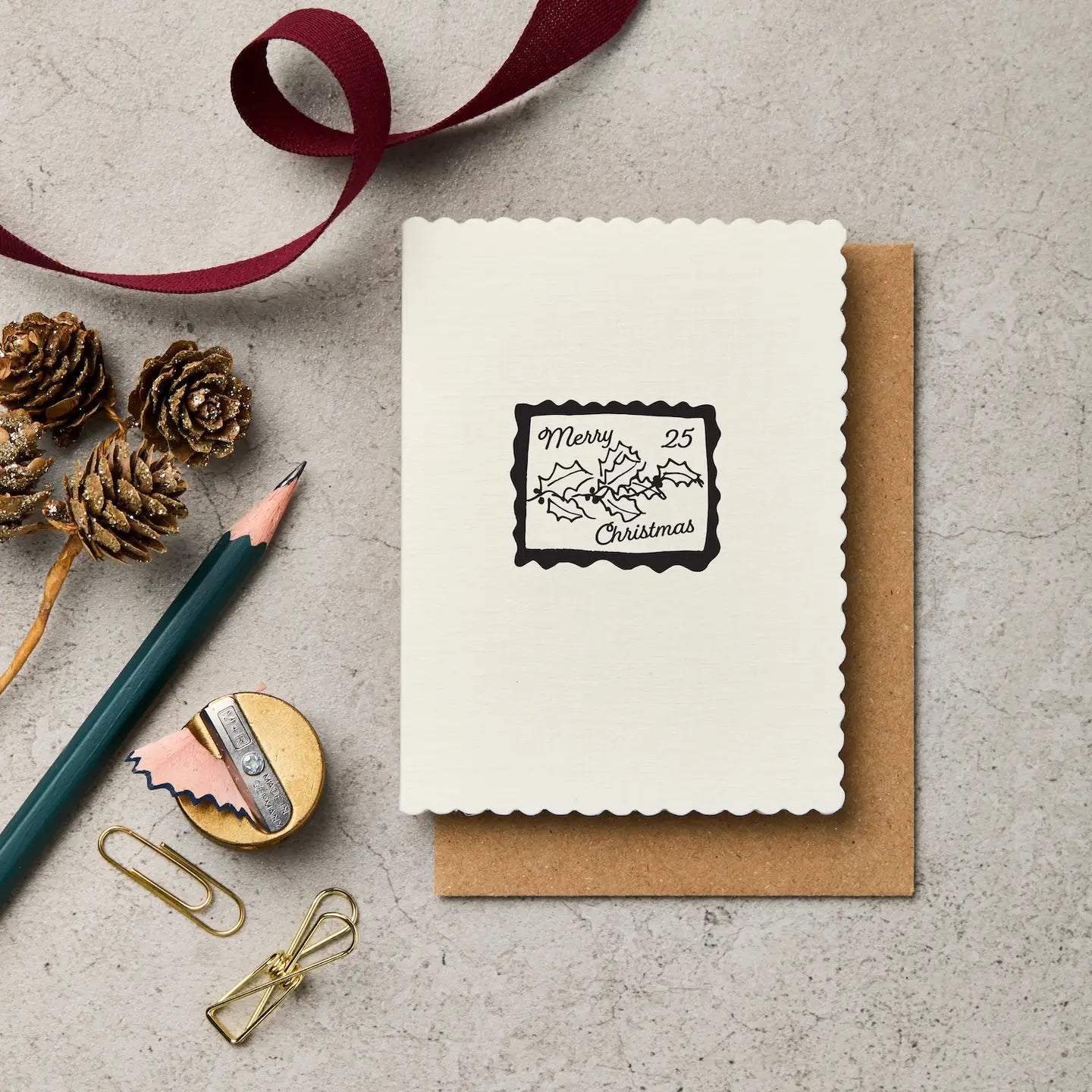 Christmas Stamp Mini Mignon Card