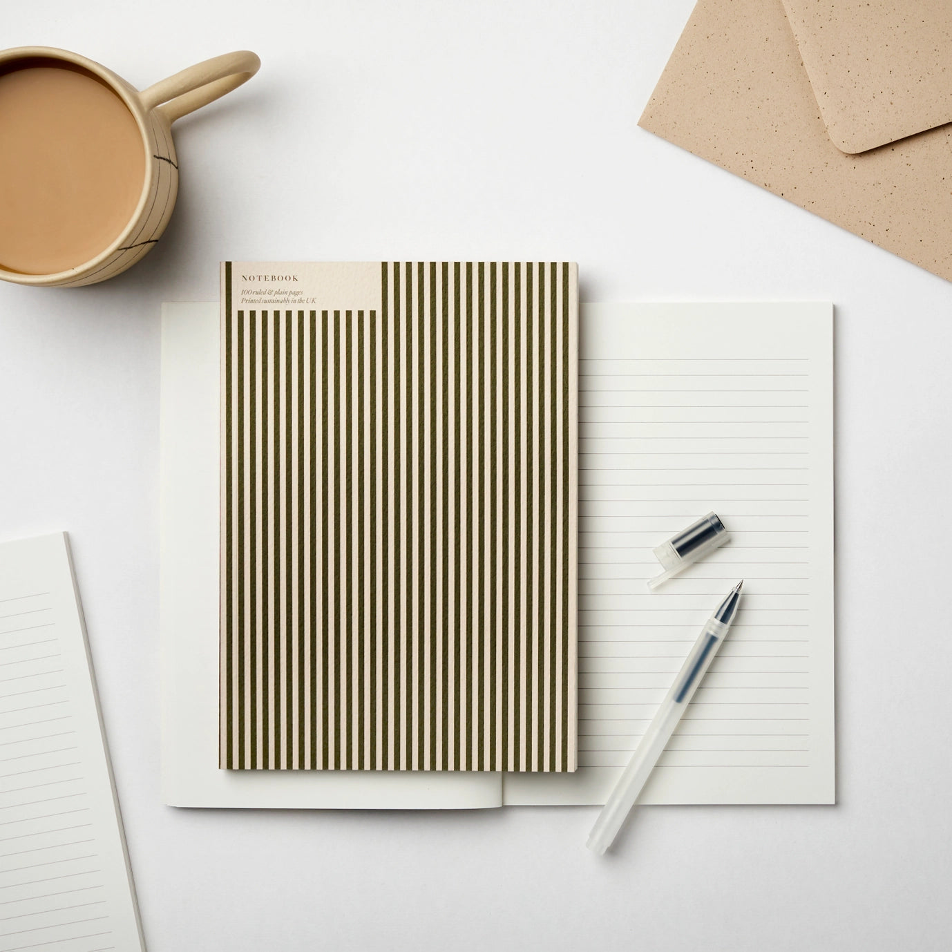 Thin Green Stripe Notebook