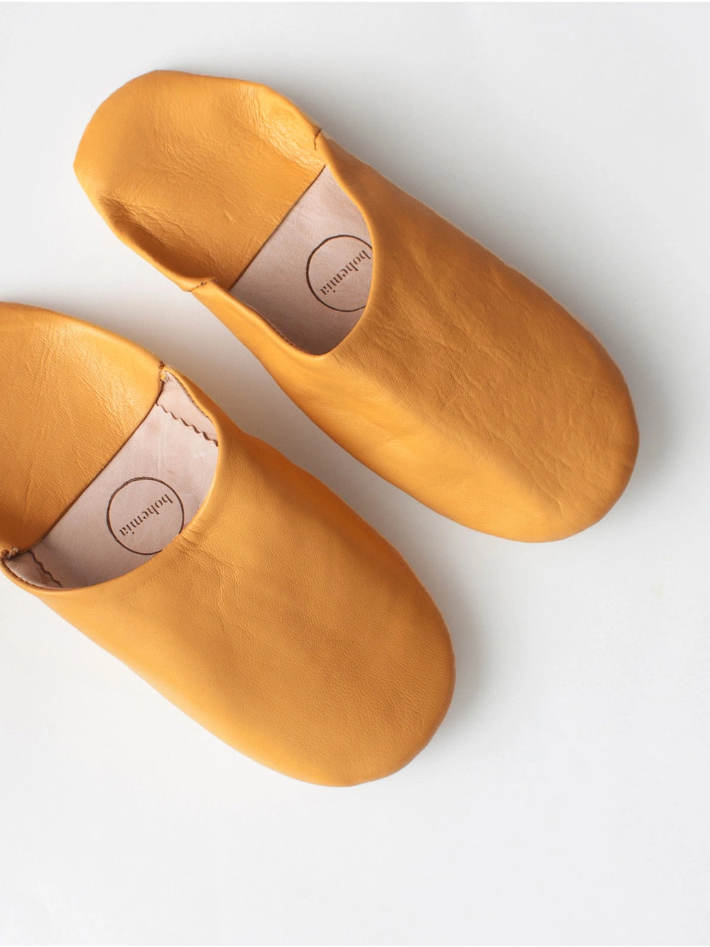 Moroccan Babouche Slippers - Ochre