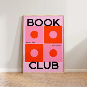 Book Club A5 Print- pink